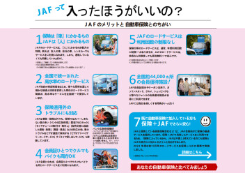 もしもの時に安心。JAFのご案内✨